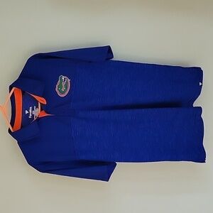 FANATICS blue and orange Florida gators football polo shirt Size Large
